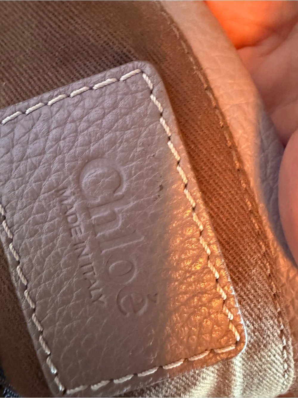 Chloe Gray Leather Shoulder Bag with Gold Hardware - Picture 9 of 13